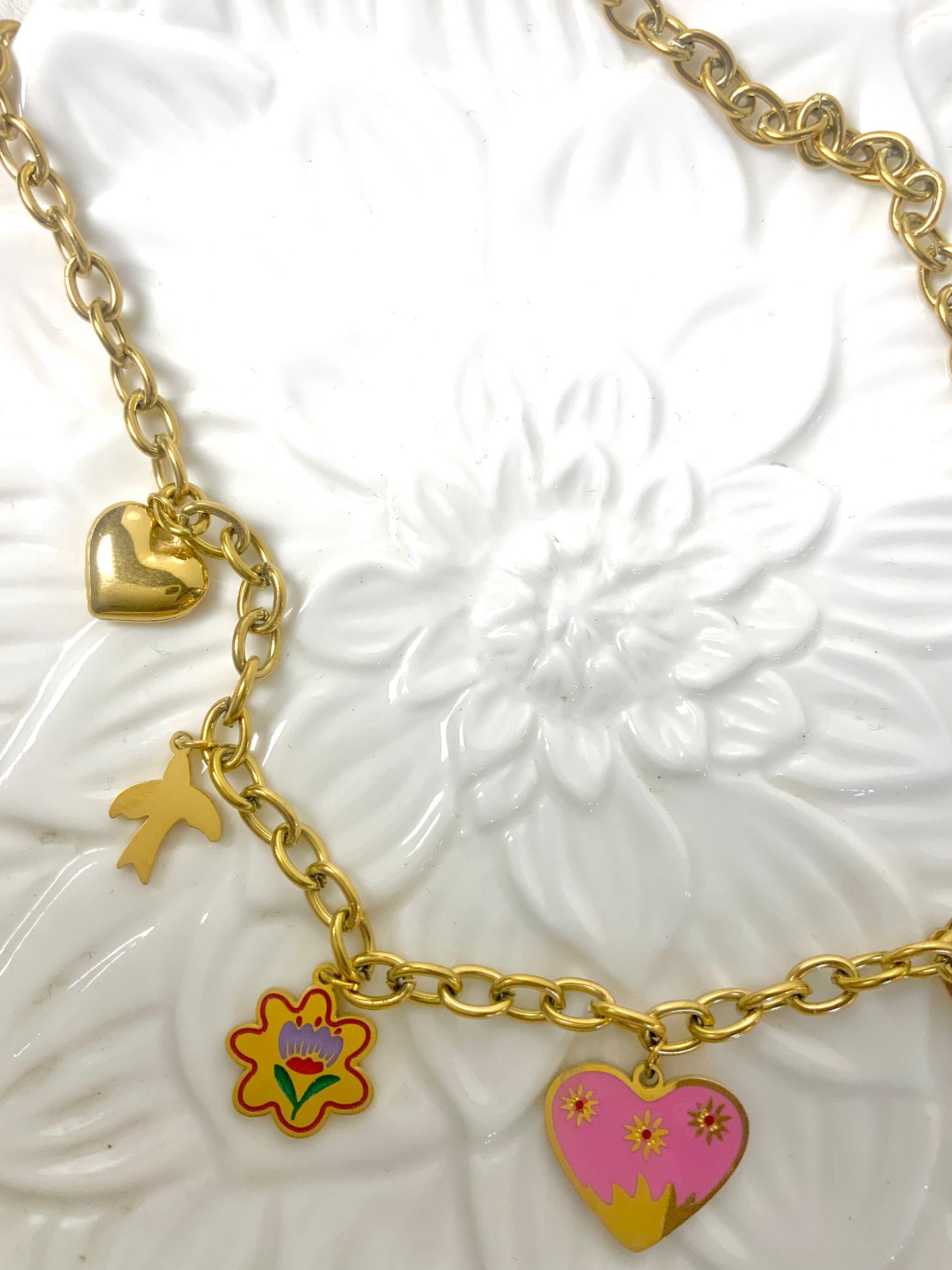 Heart charmis necklace