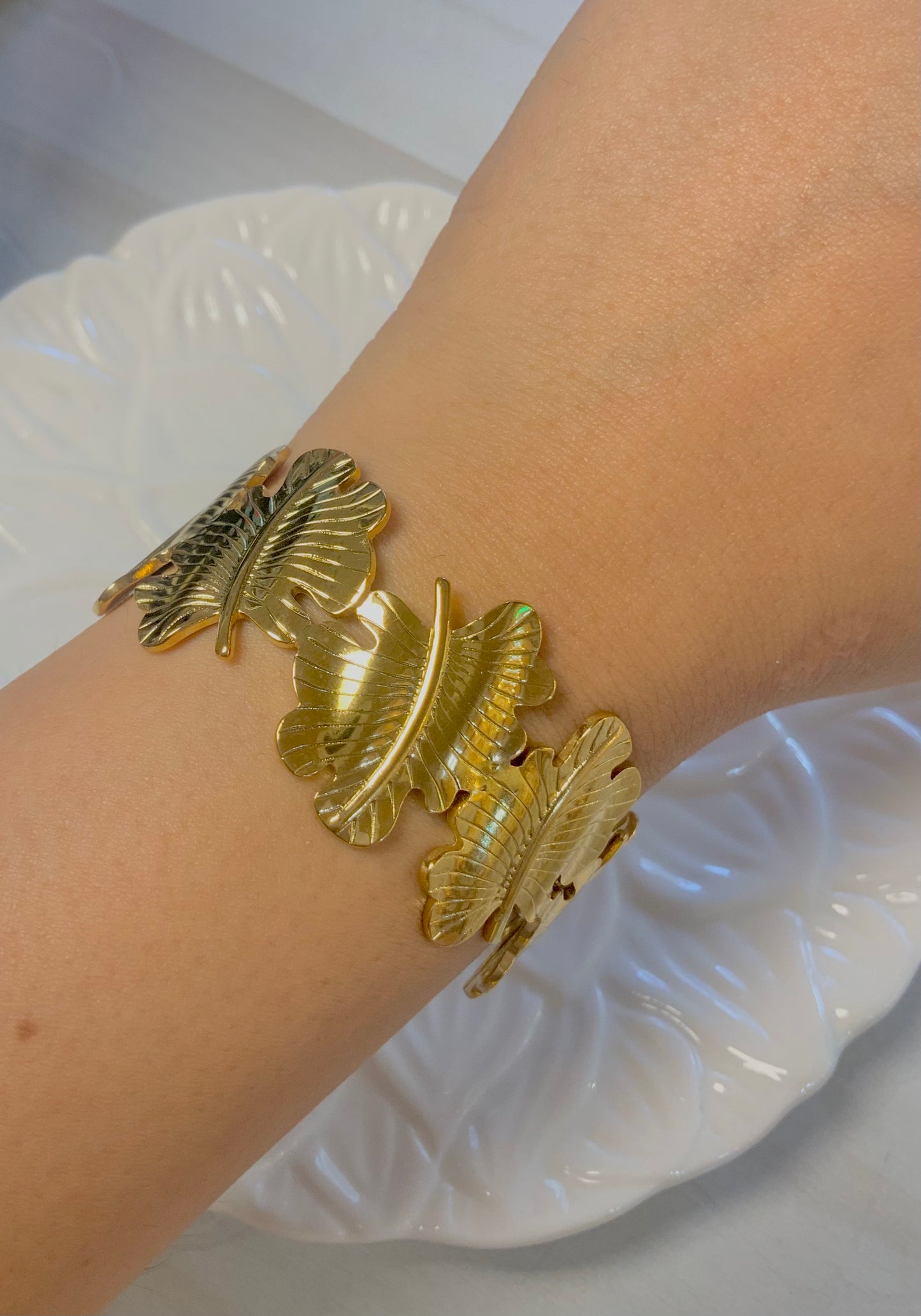 Golden foilage cuff