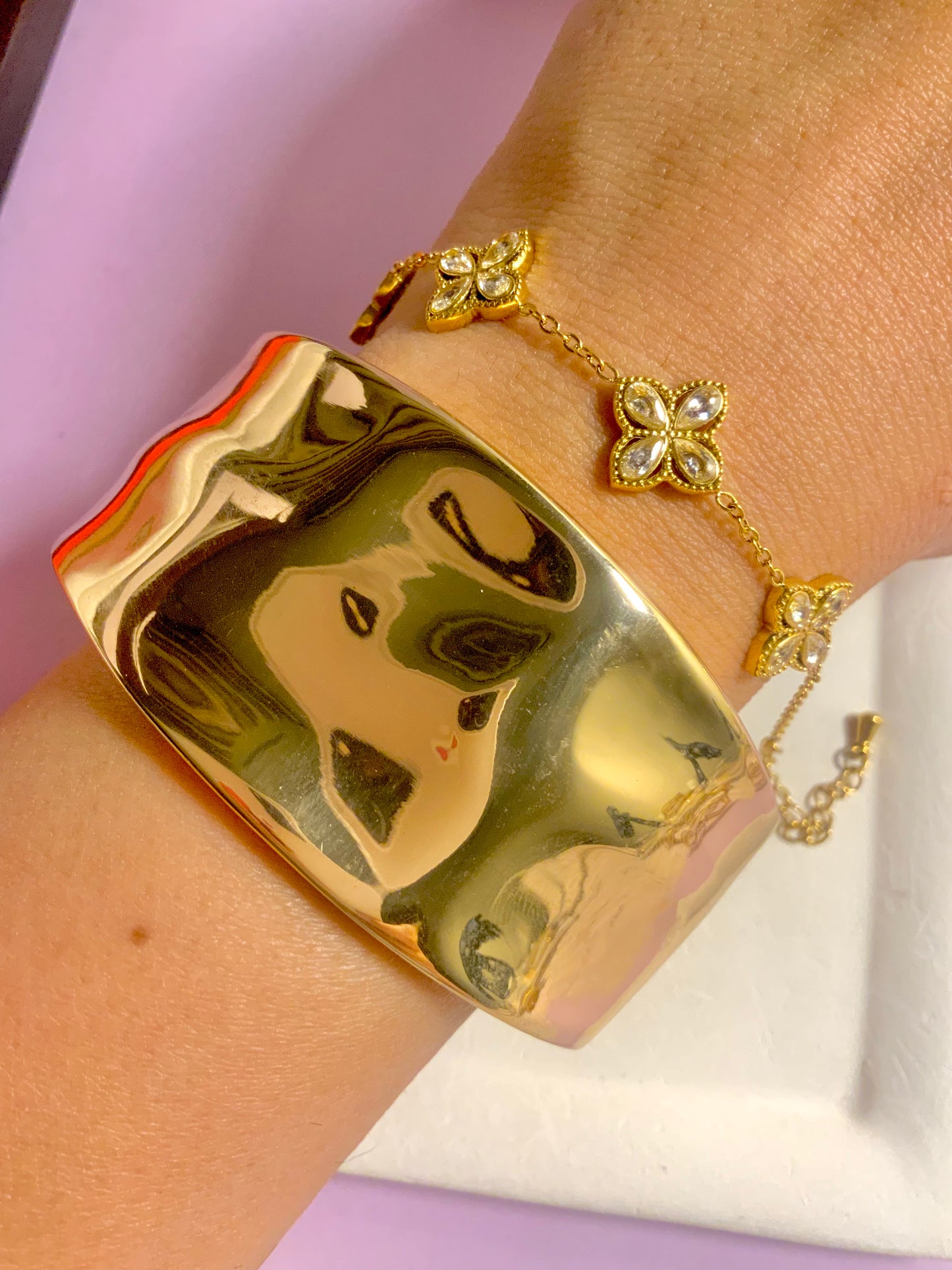 Hammered cuff
