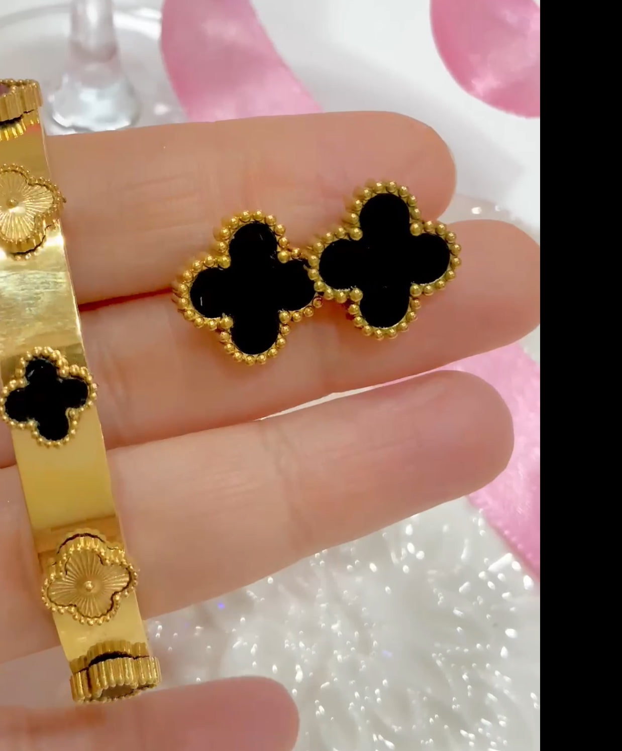 Black clover studs