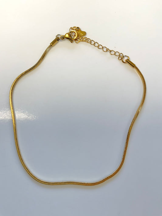 Serpent gold anklet