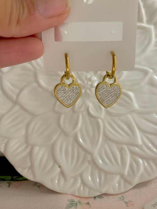Ivory heart charms