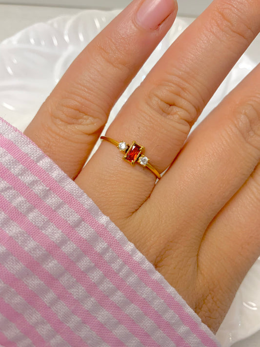 Scarlet Spark Ring