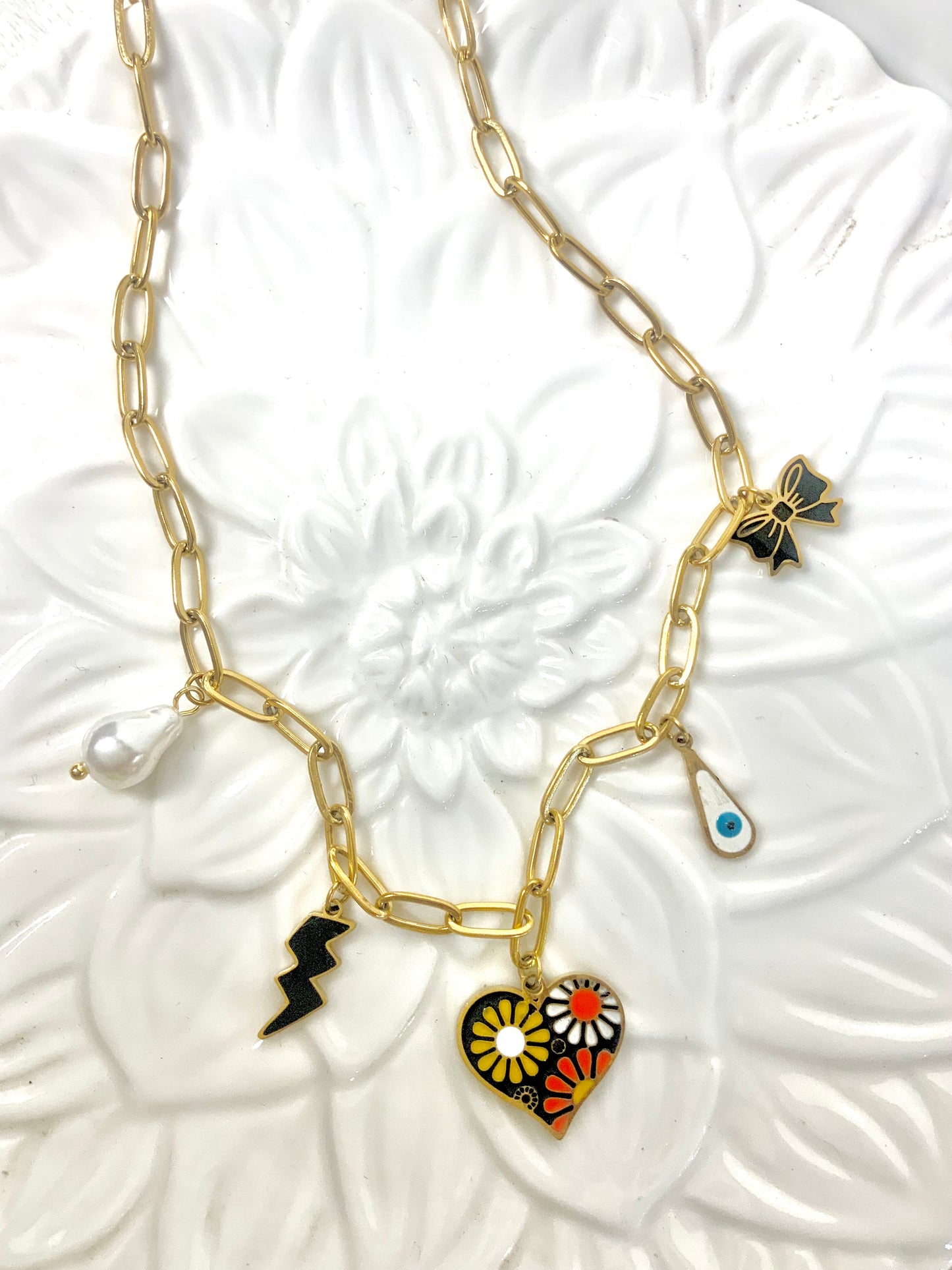 Punk heart charms