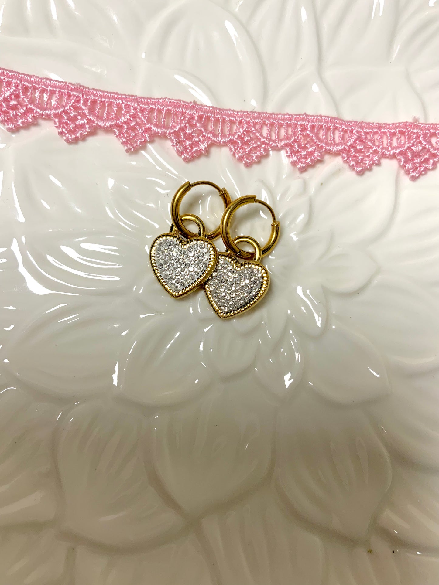 Ivory heart charms
