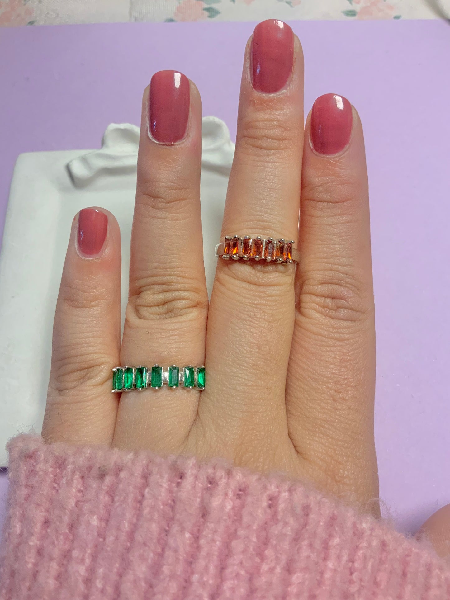 Emerald band ring