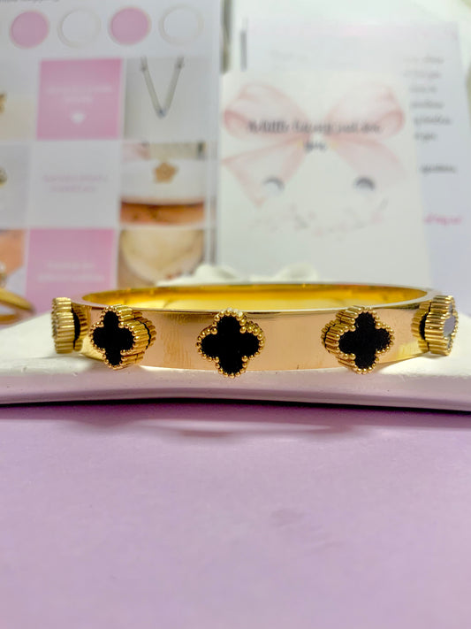 Midnight clover cuff