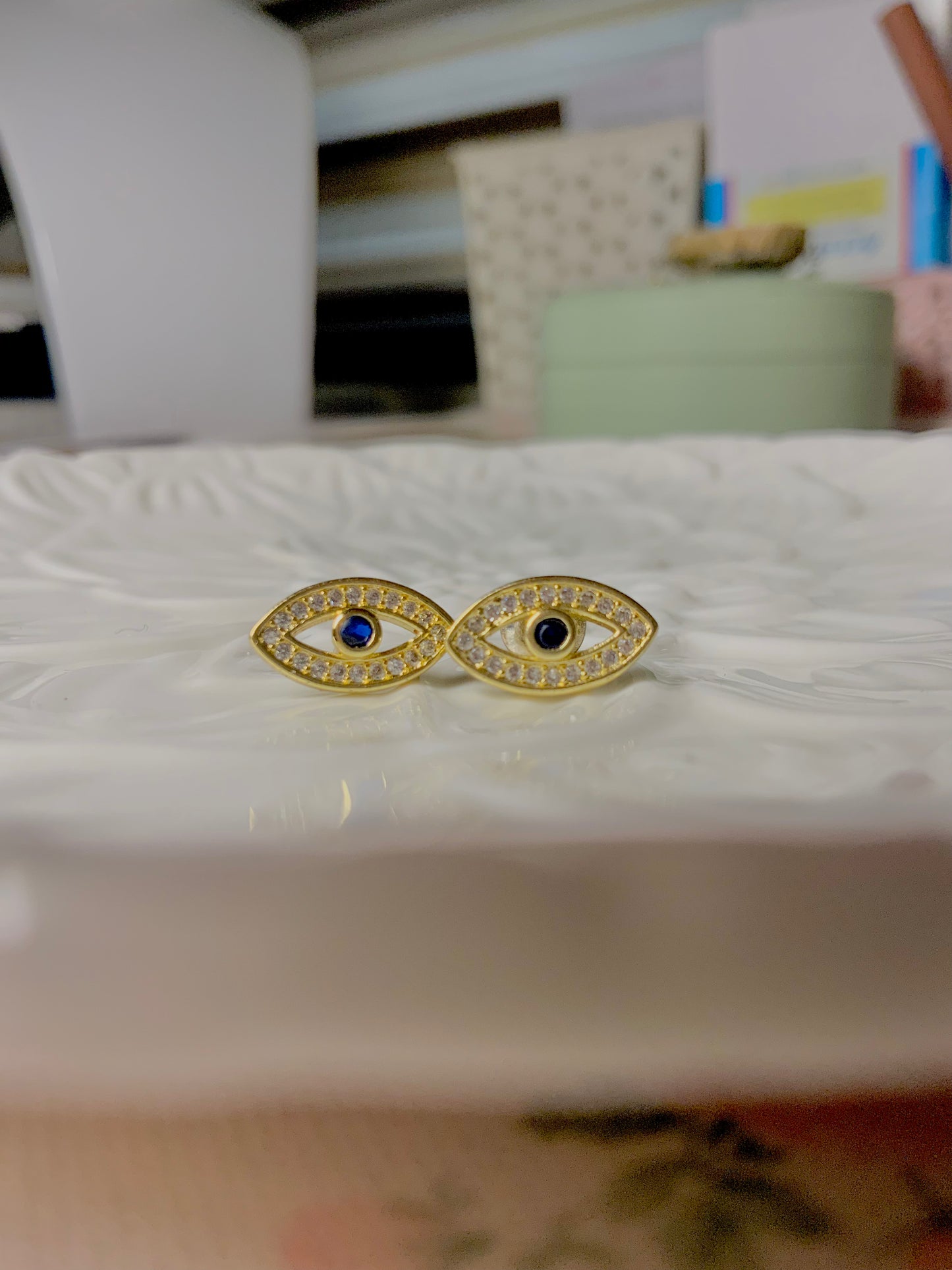 Evil eye studs